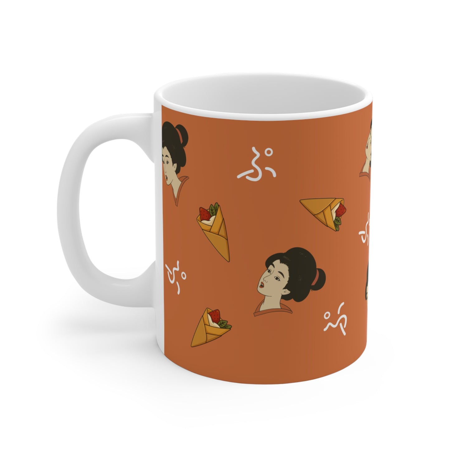 Charming Geisha Ceramic Mug | Strawberry Crepe