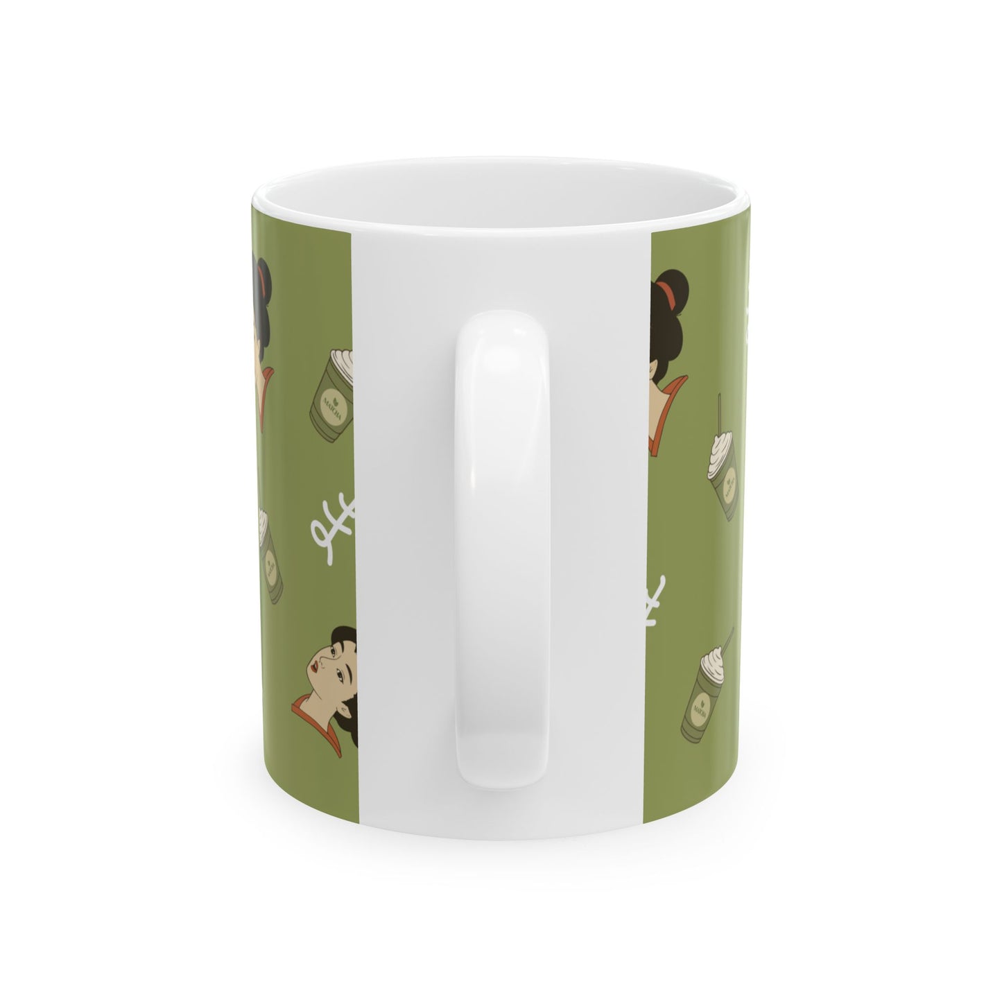 Charming Geisha Ceramic Mug | Matcha Frappuccino