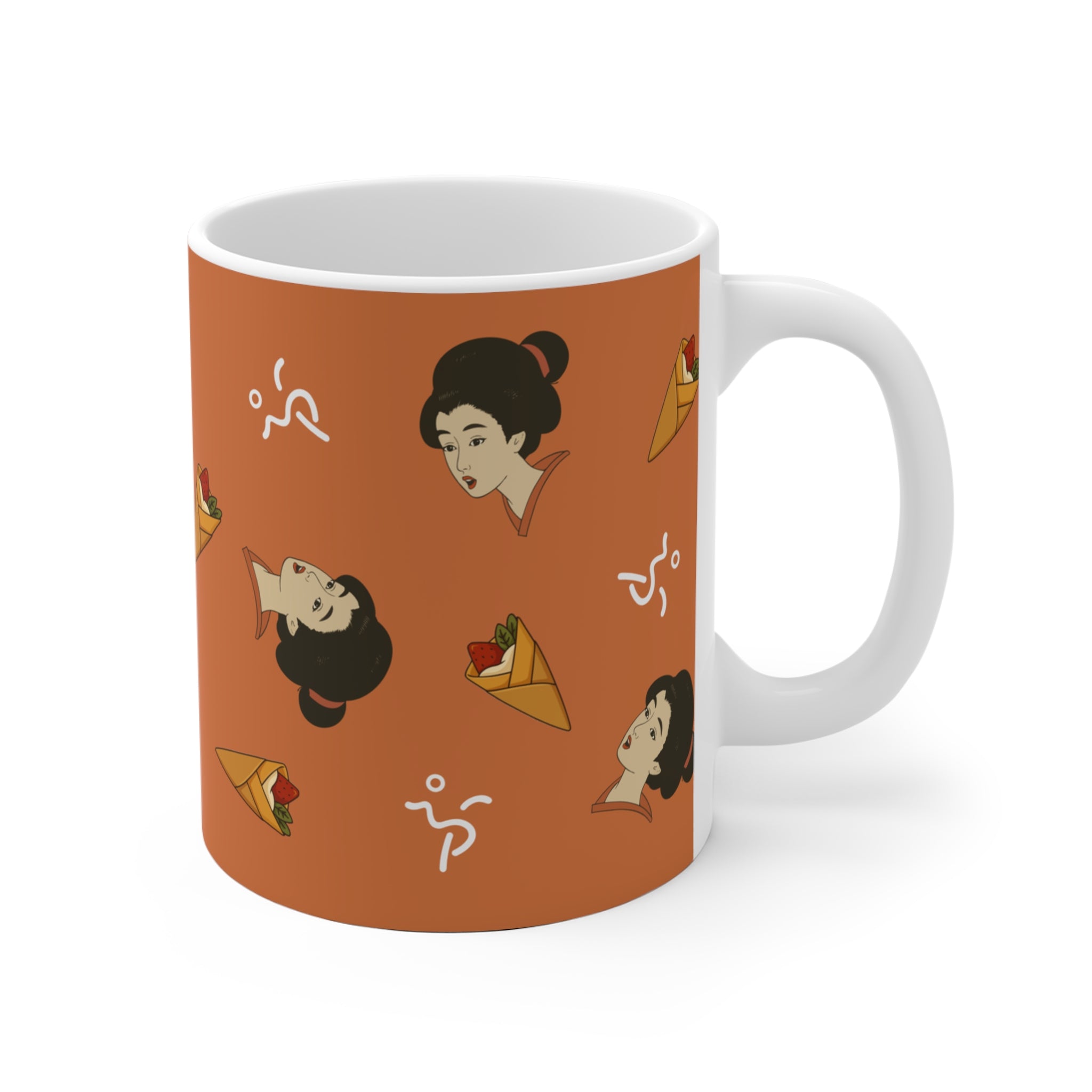 Charming Geisha Ceramic Mug | Strawberry Crepe