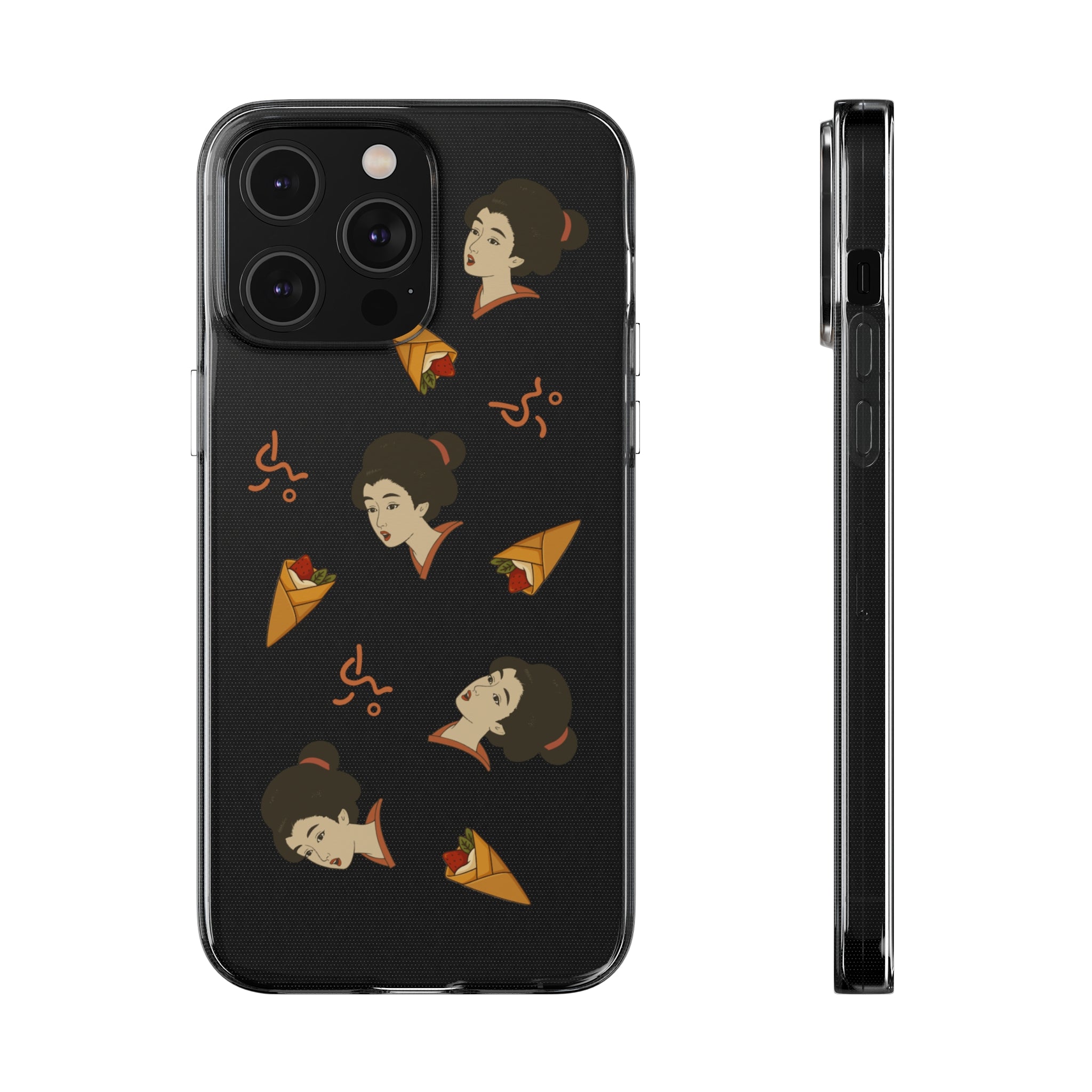 Charming Geisha Clear Silicone iPhone Case | Pancake