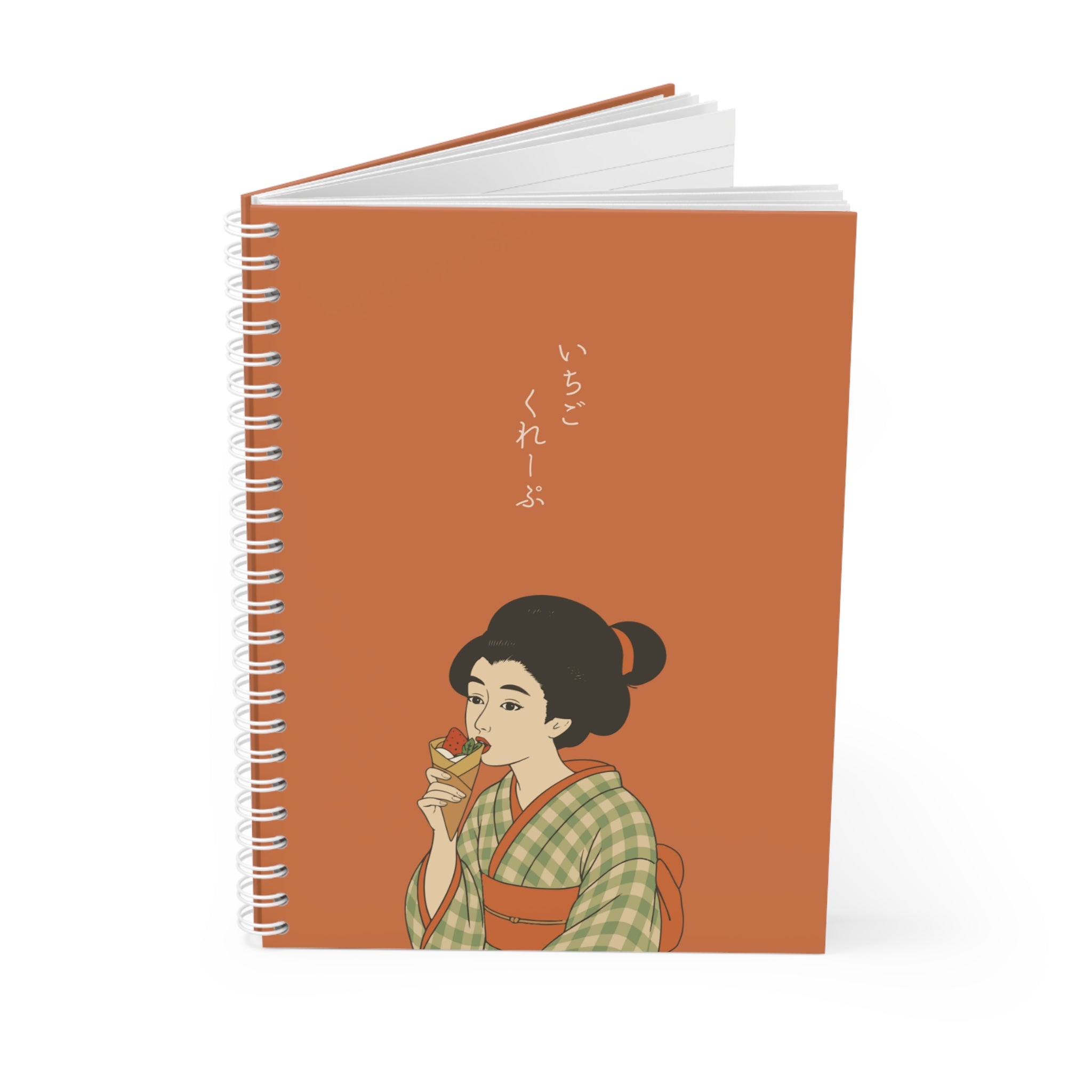 Elegant Japanese-Inspired Spiral Notebook, Art Journal, Sketchbook, Gift for Writers, Stationery, School Supplies