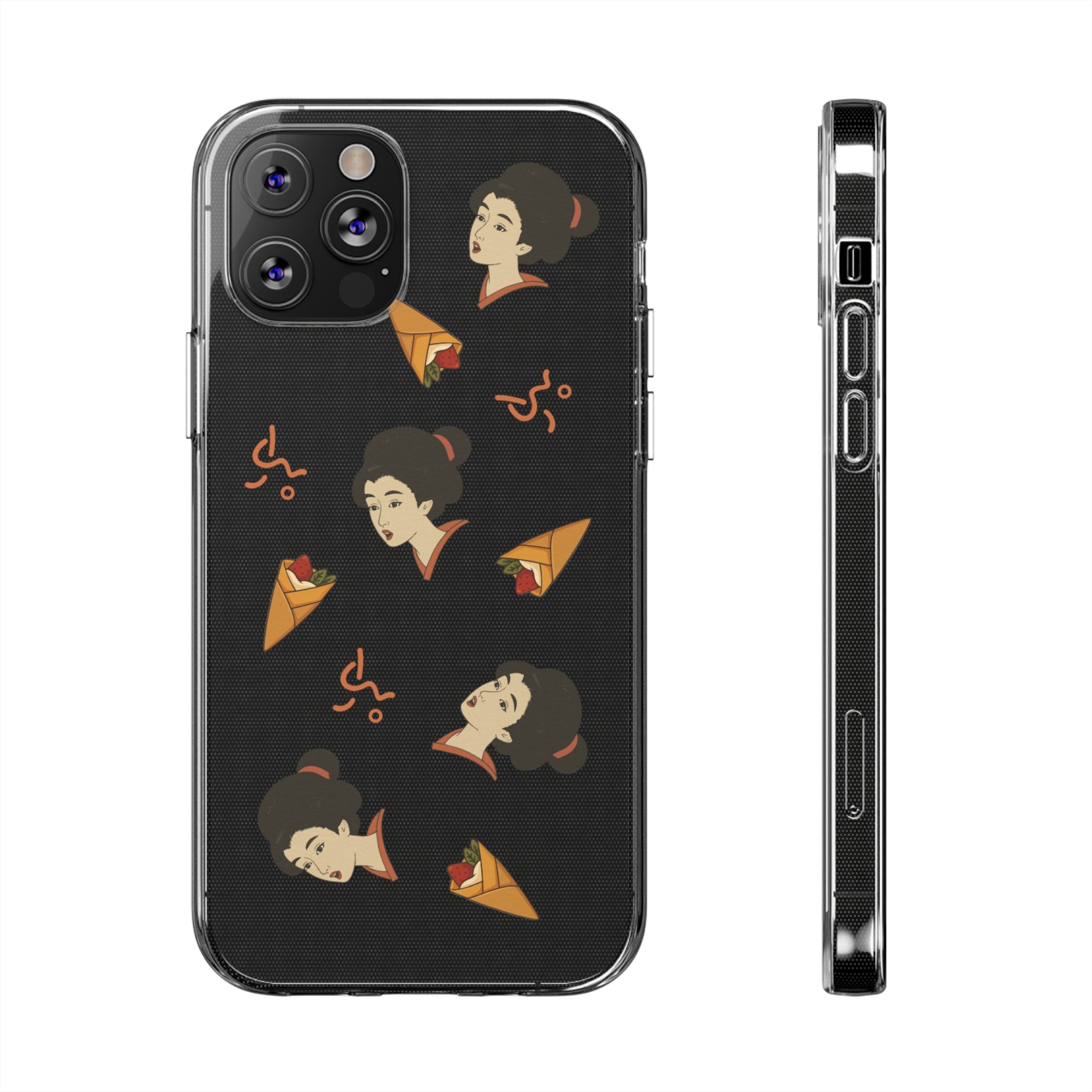 Charming Geisha Clear Silicone iPhone Case | Pancake