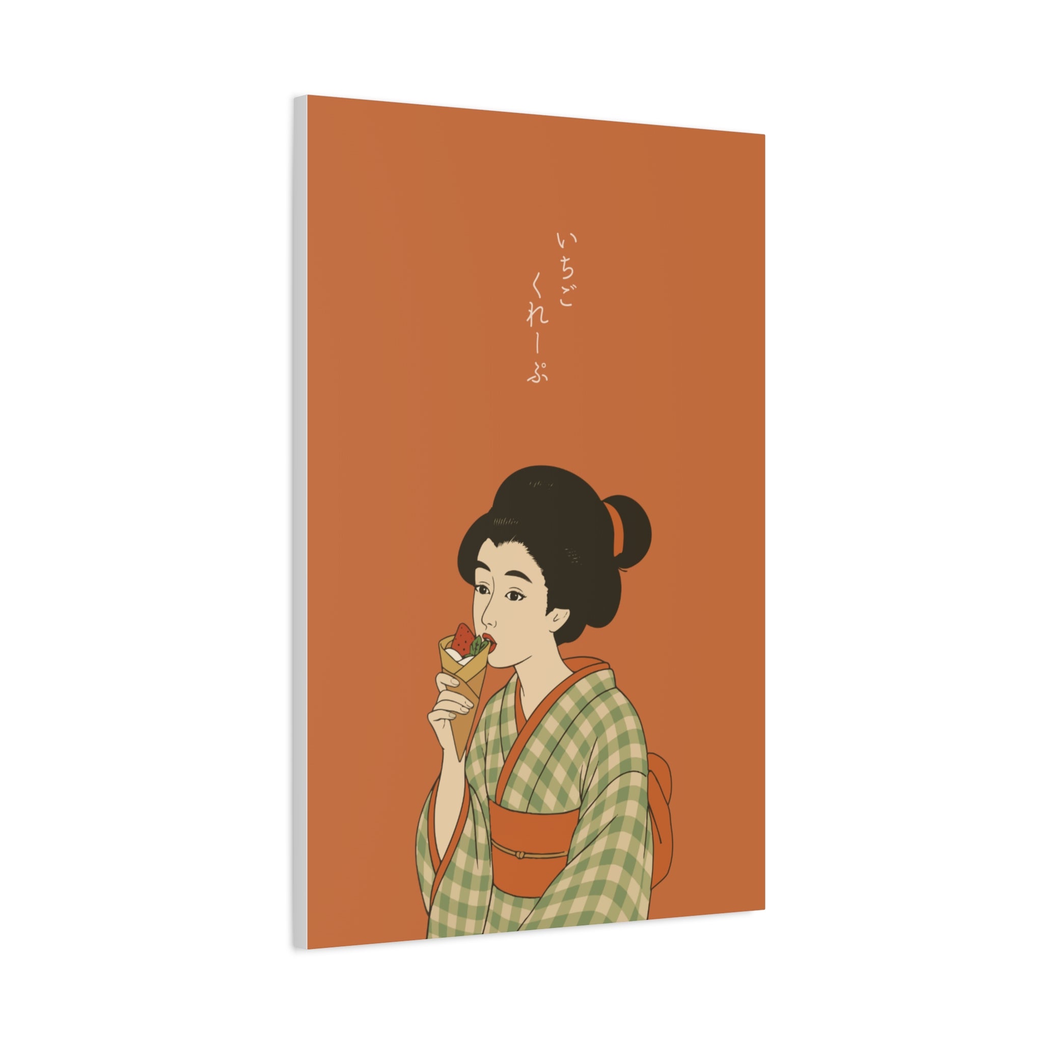 Charming Geisha Canvas Art | Strawberry Crepe