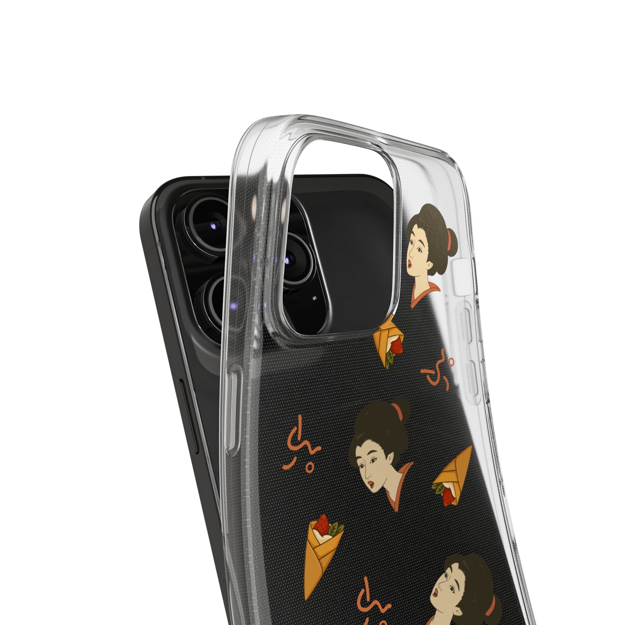 Charming Geisha Clear Silicone iPhone Case | Pancake