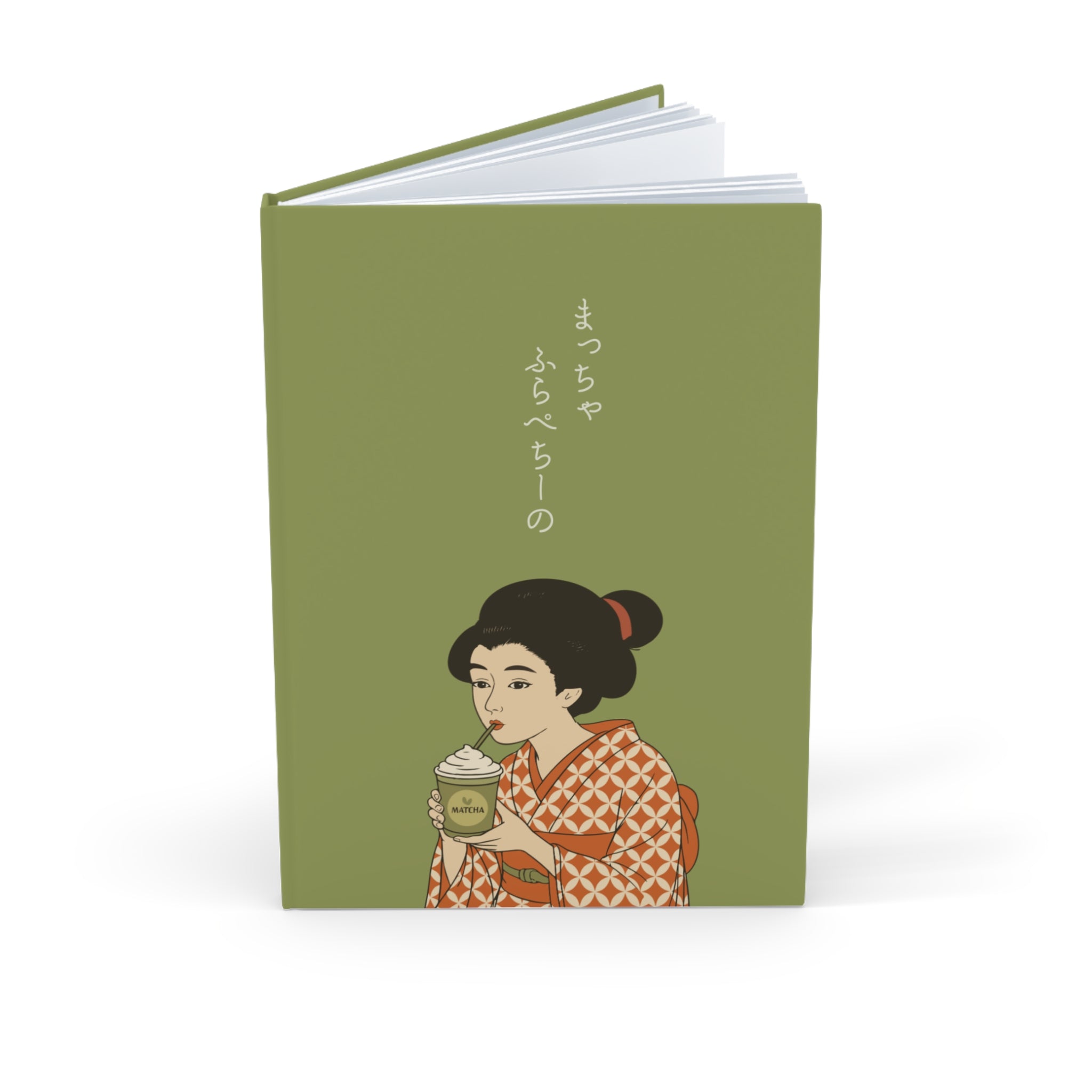 Charming Geisha Hardcover Journal | Matcha Frappuccino
