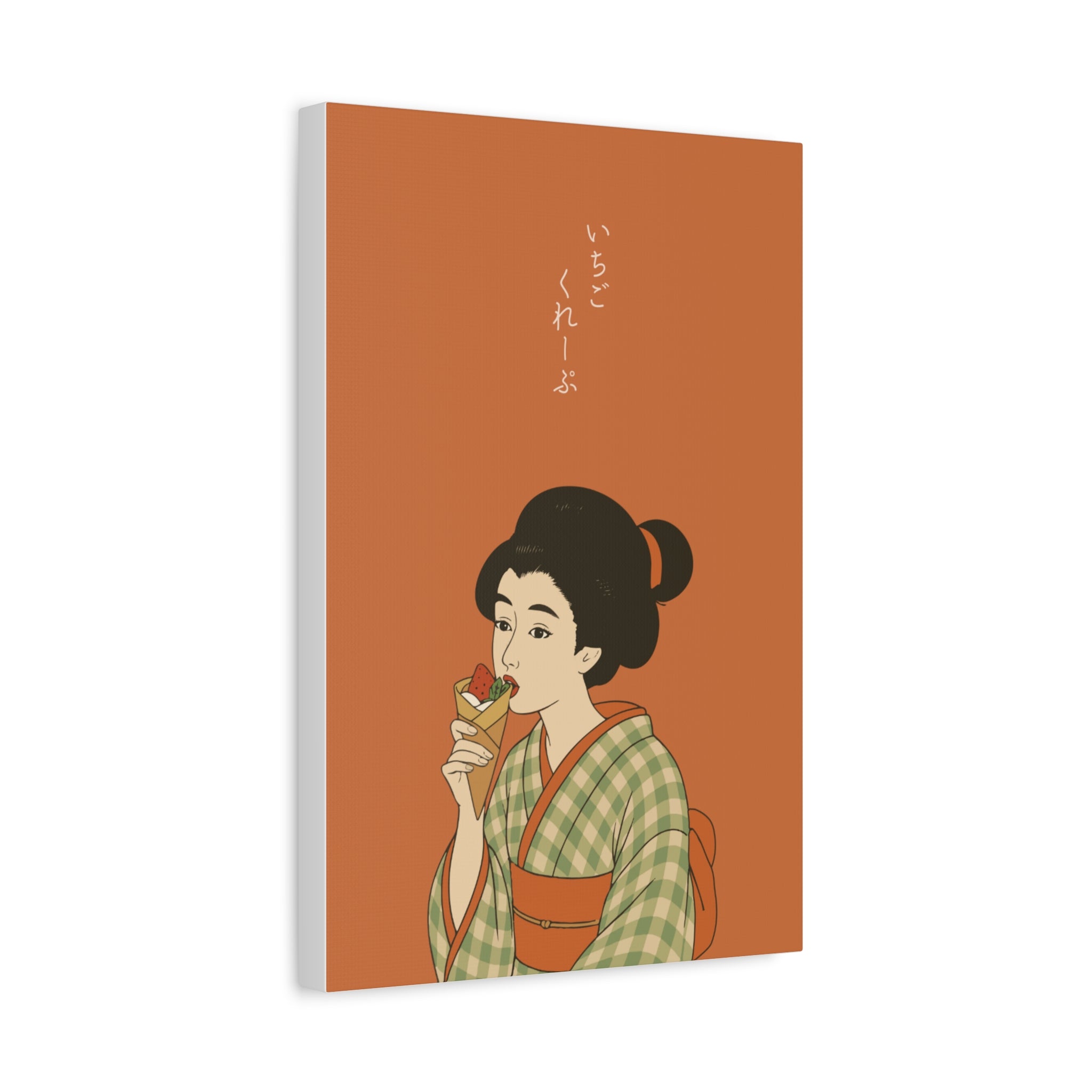 Charming Geisha Canvas Art | Strawberry Crepe