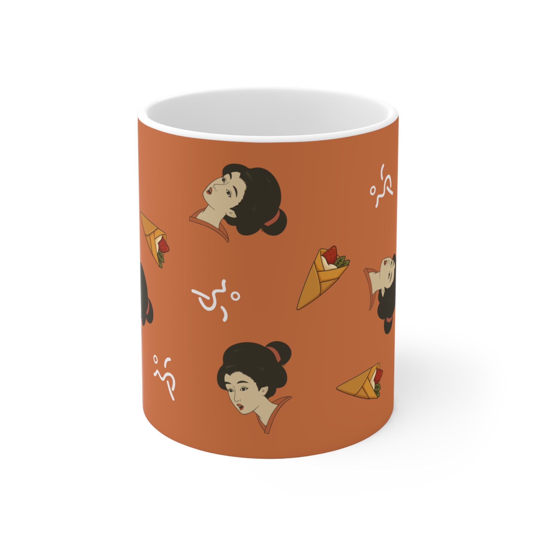 Charming Geisha Ceramic Mug | Strawberry Crepe