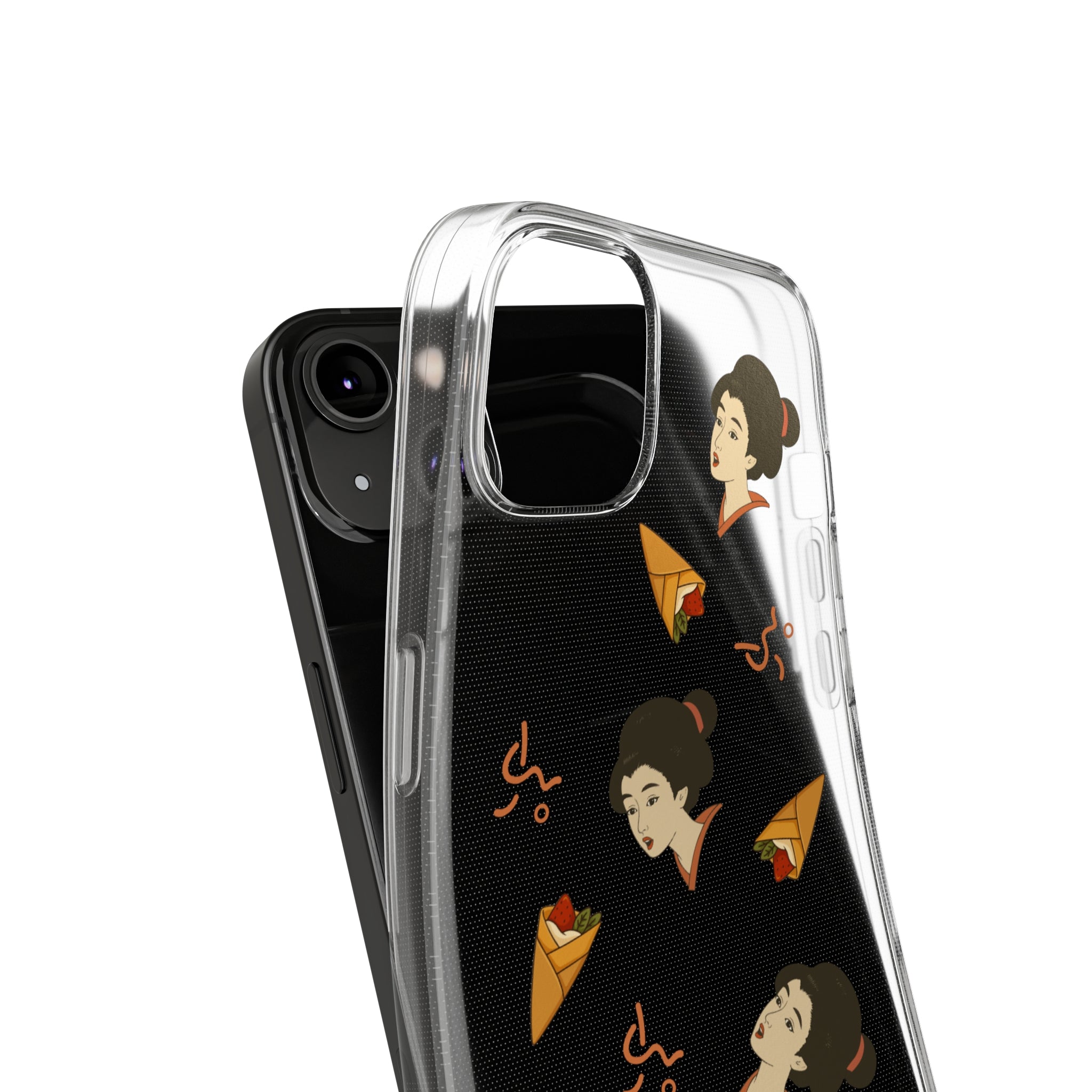 Charming Geisha Clear Silicone iPhone Case | Pancake