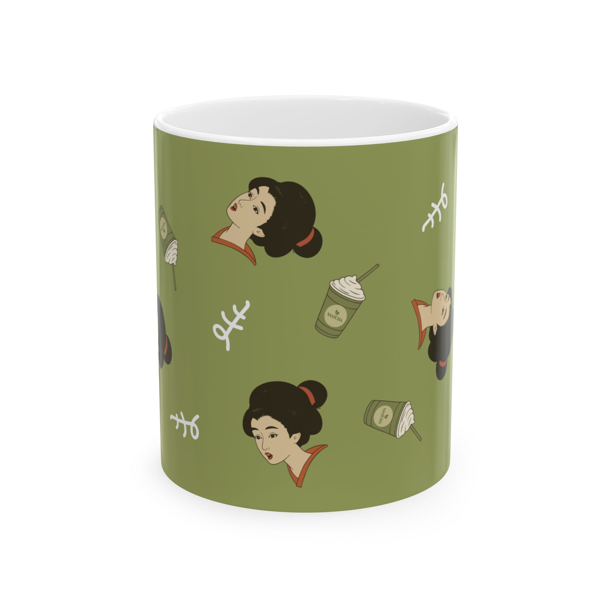 Charming Geisha Ceramic Mug | Matcha Frappuccino