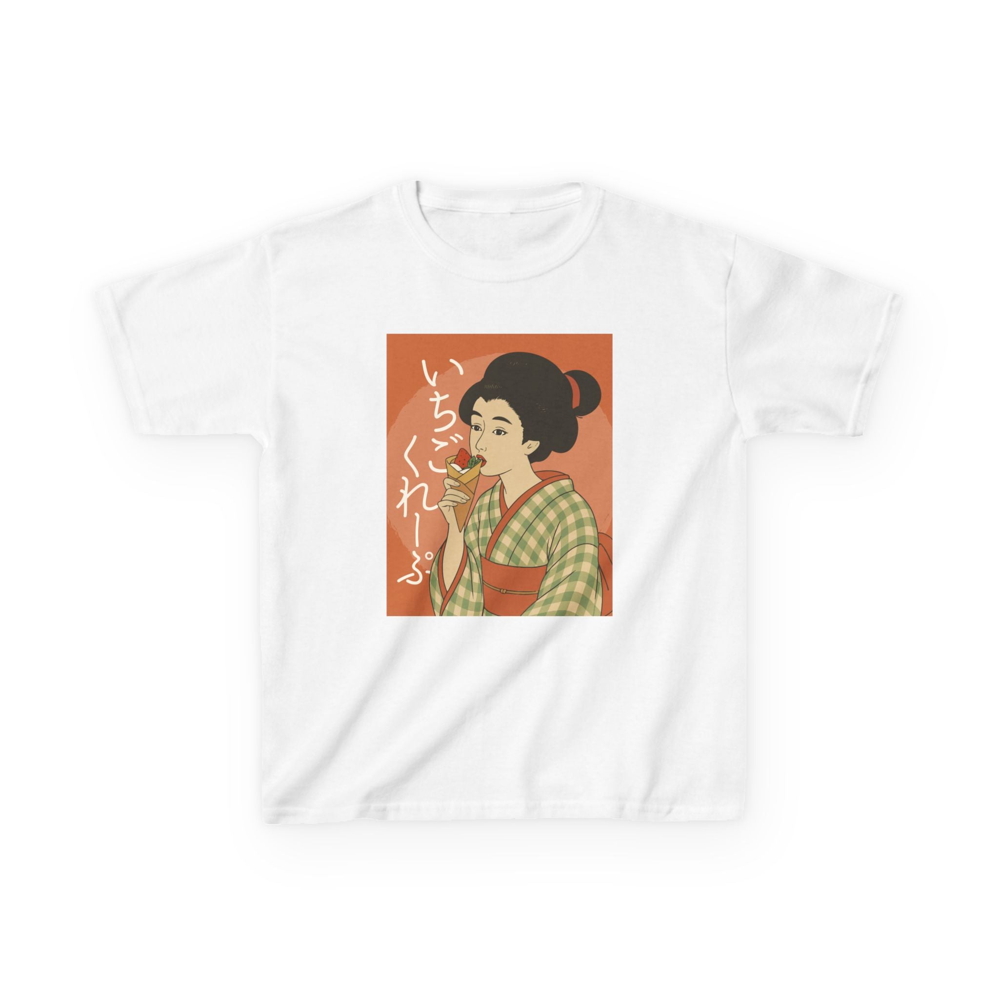 Charming Geisha Kids T-Shirt | Strawberry Crepe