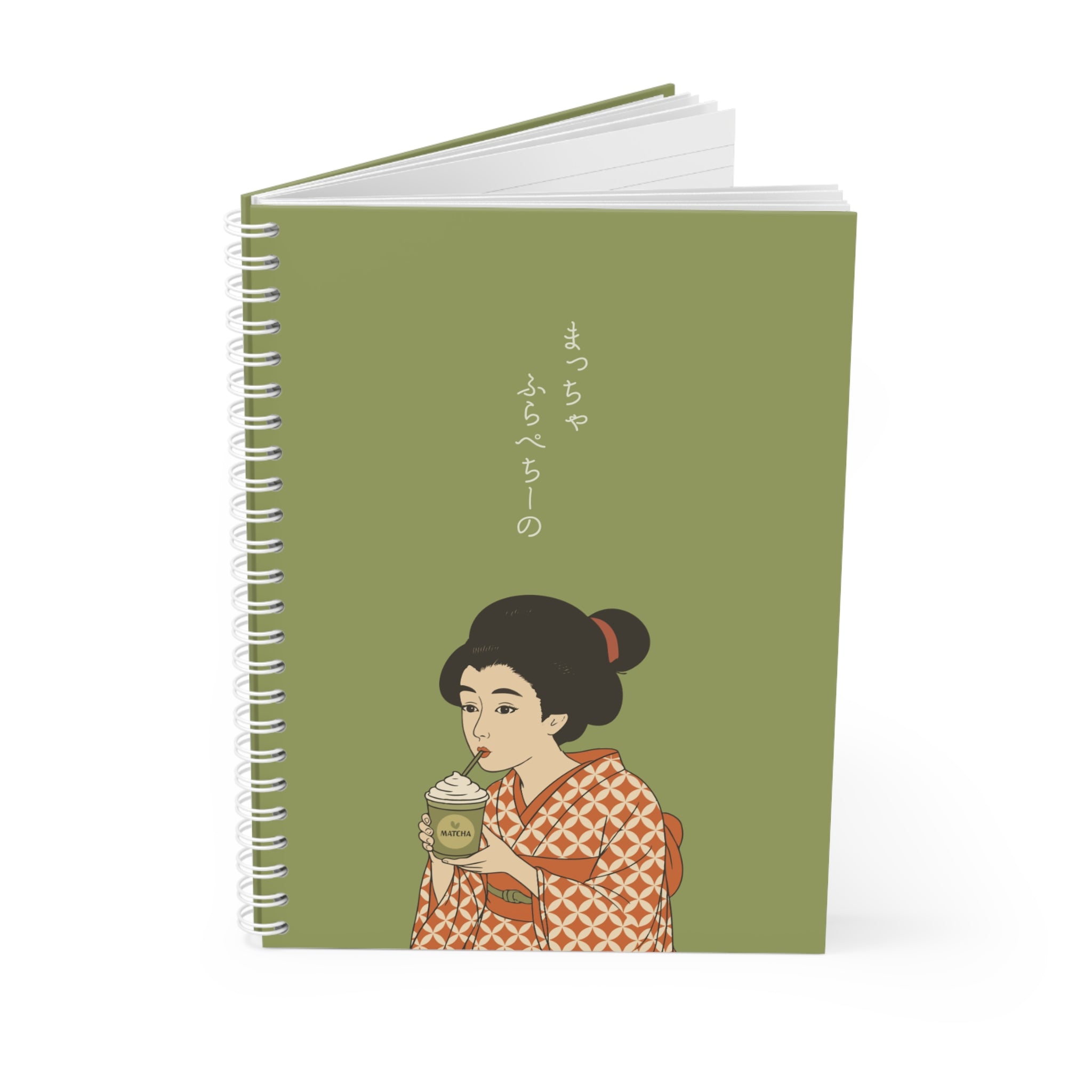 Elegant Japanese-Inspired Spiral Notebook, Art Journal, Sketchbook, Gift for Writers, Stationery, School Supplies