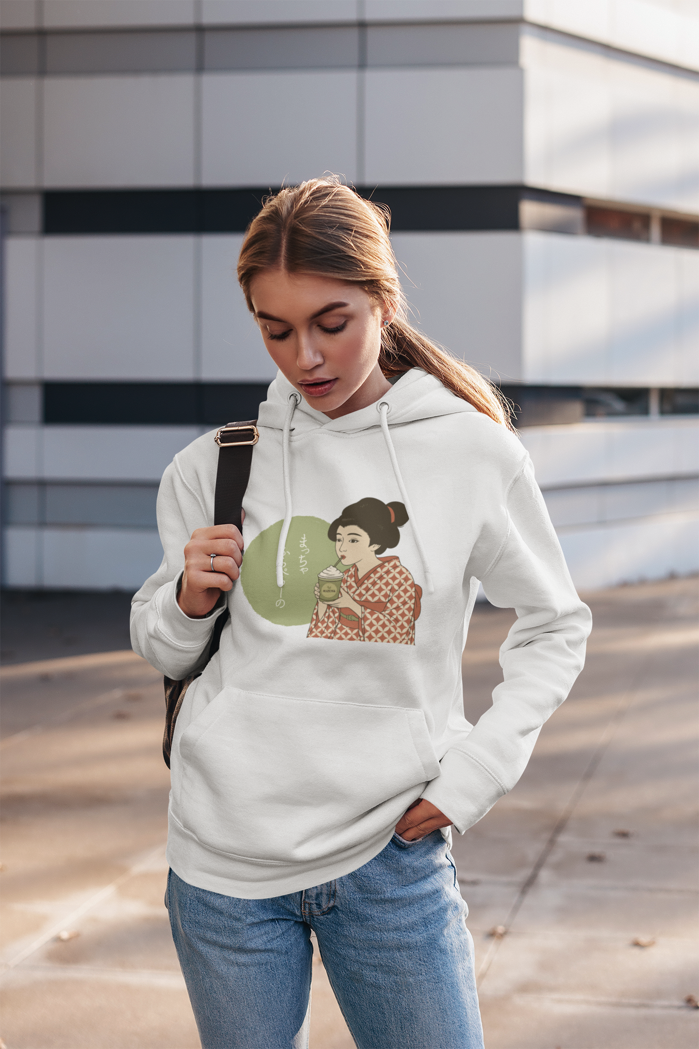 Charming Geisha Unisex Cozy Hoodie | Matcha Frappuccino
