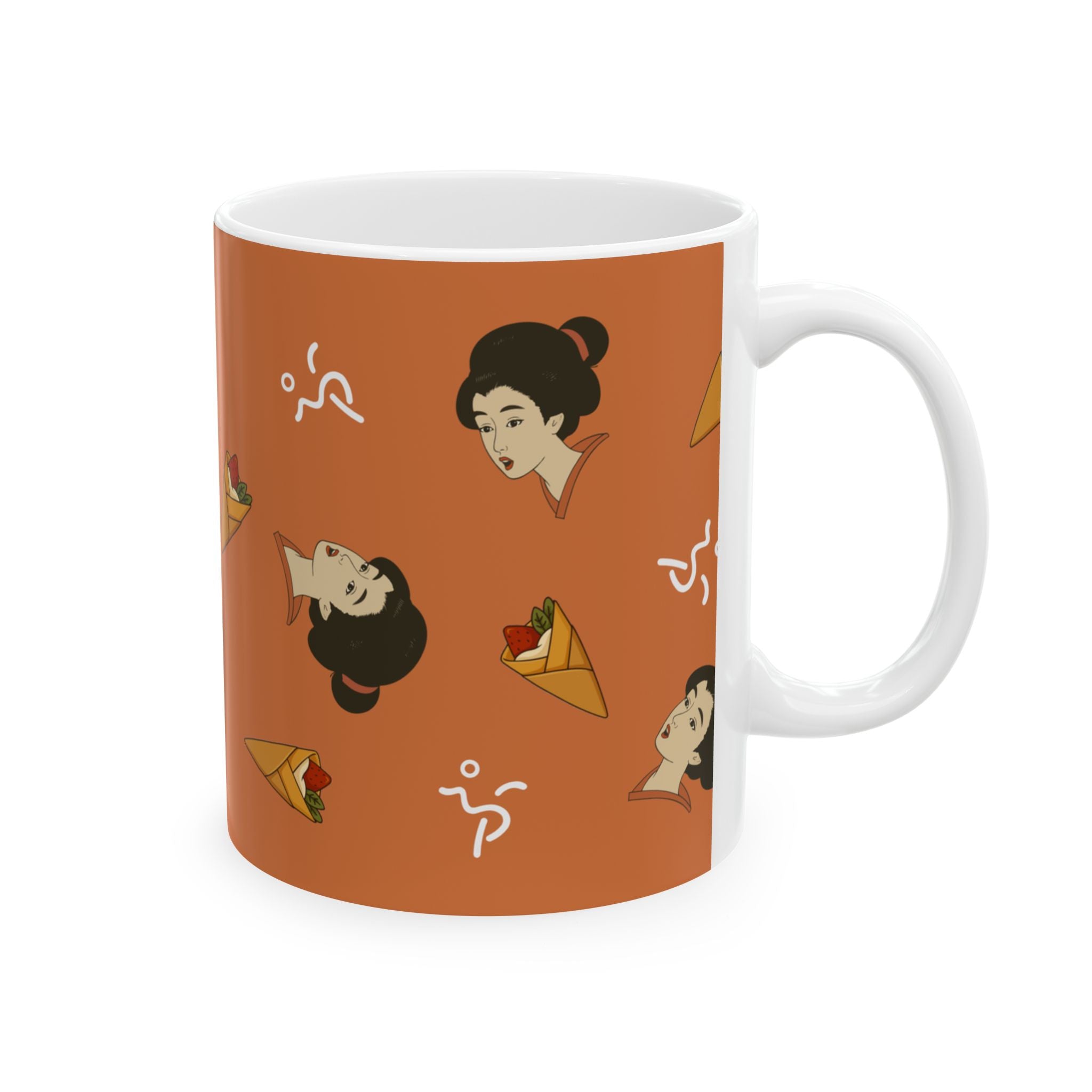 Charming Geisha Ceramic Mug | Strawberry Crepe