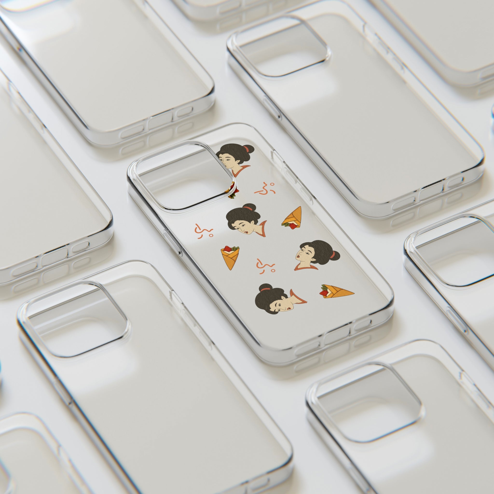Charming Geisha Clear Silicone iPhone Case | Pancake