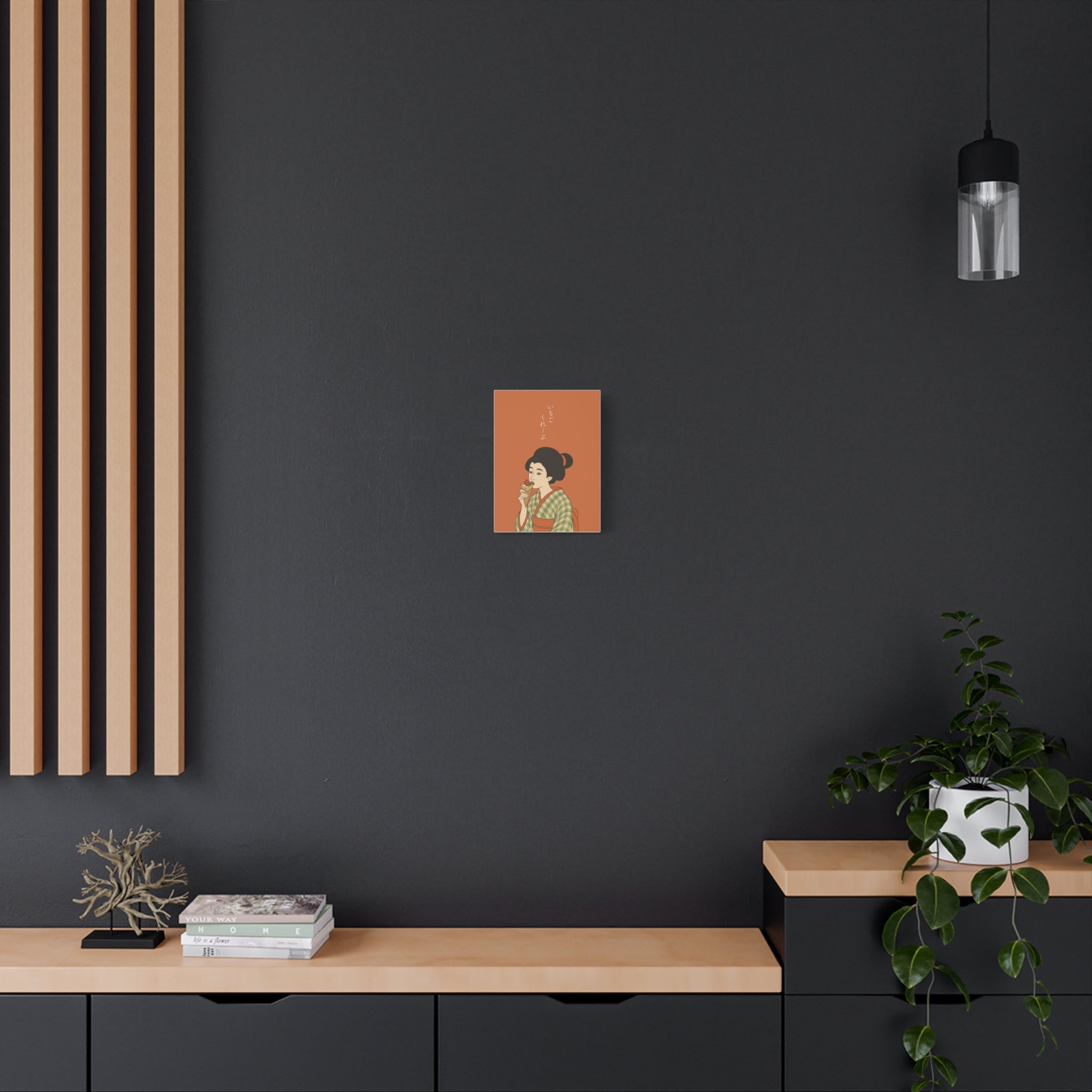 Charming Geisha Canvas Art | Strawberry Crepe