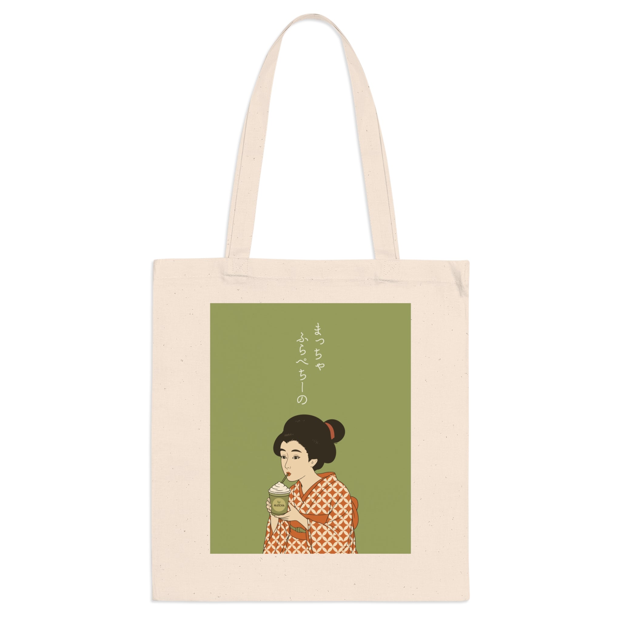 Charming Geisha Vintage Tote Bag | Matcha