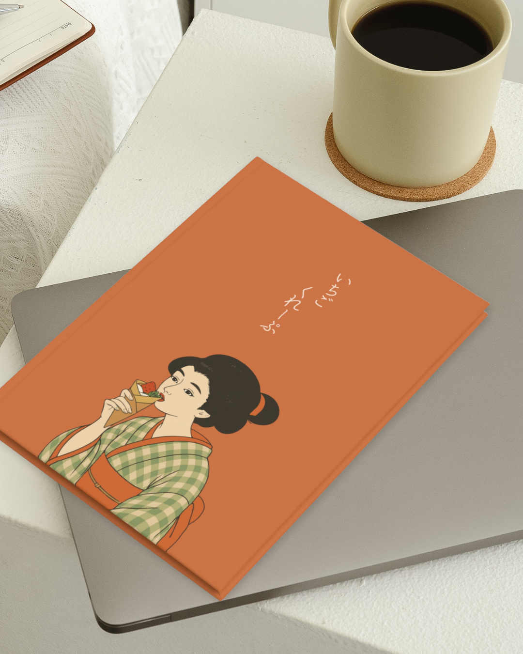 Charming Geisha Hardcover Journal | Strawberry Crepe