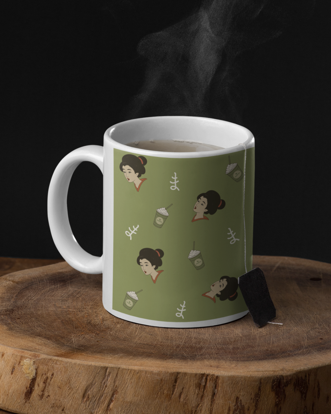 Charming Geisha Ceramic Mug | Matcha Frappuccino