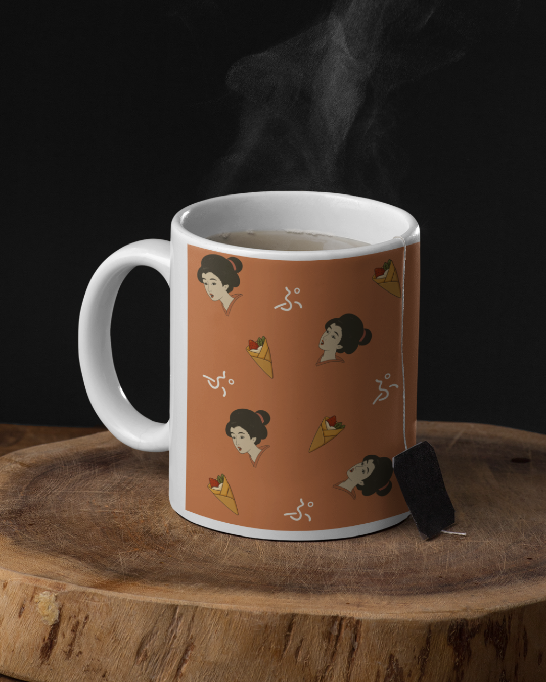 Charming Geisha Ceramic Mug | Strawberry Crepe