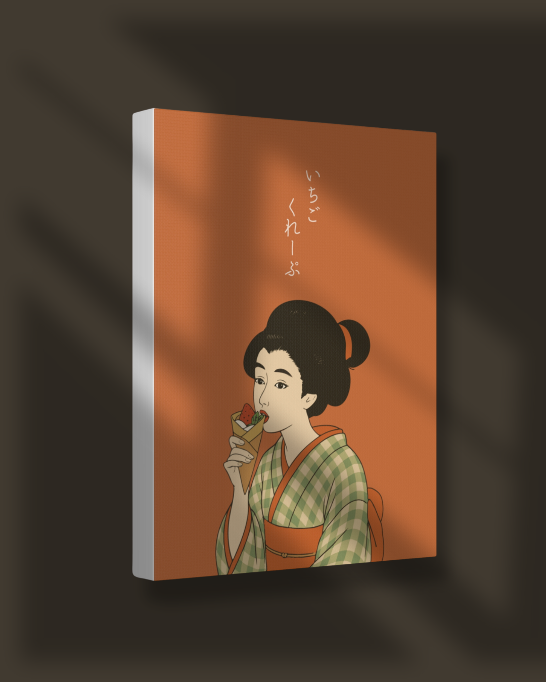Charming Geisha Canvas Art | Strawberry Crepe