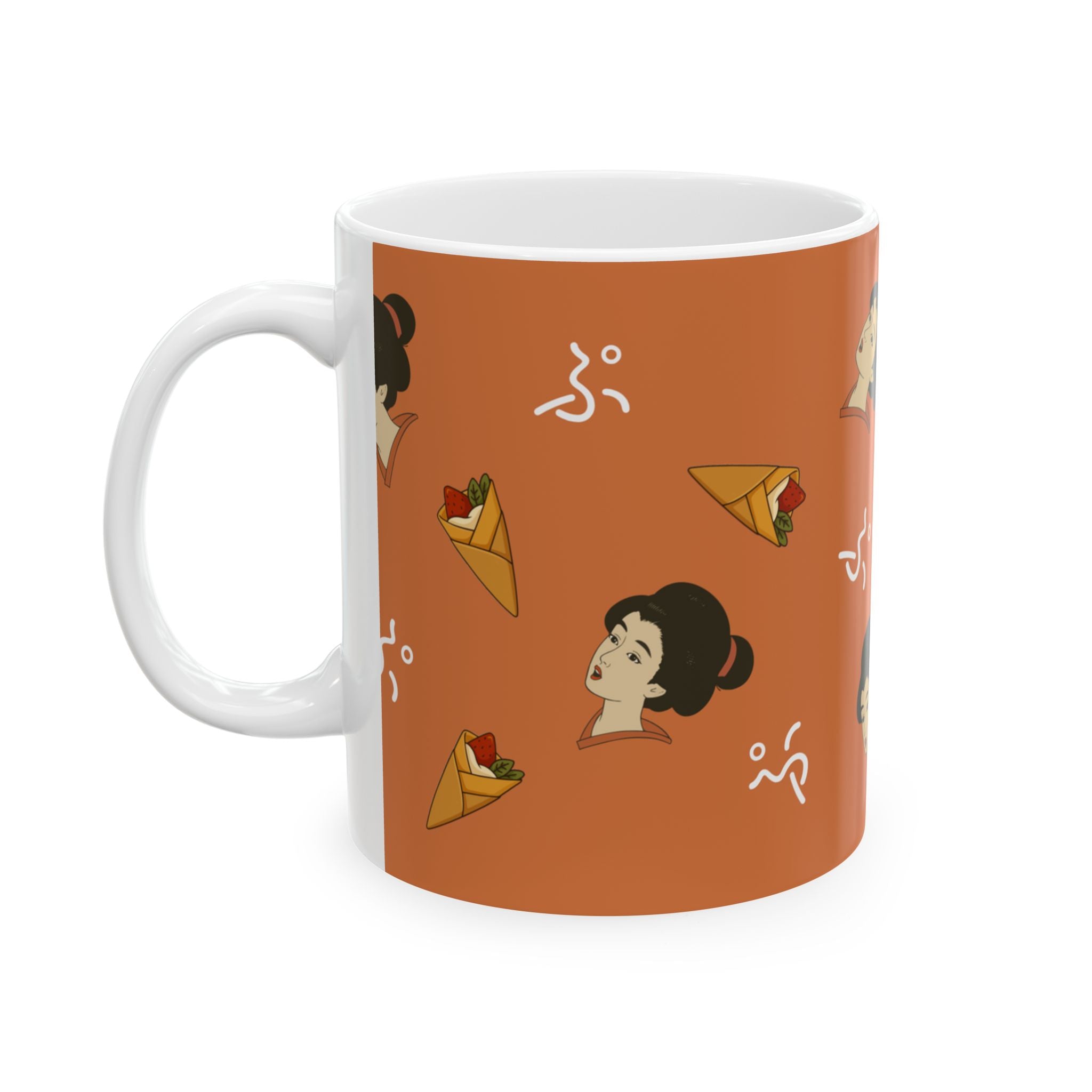 Charming Geisha Ceramic Mug | Strawberry Crepe