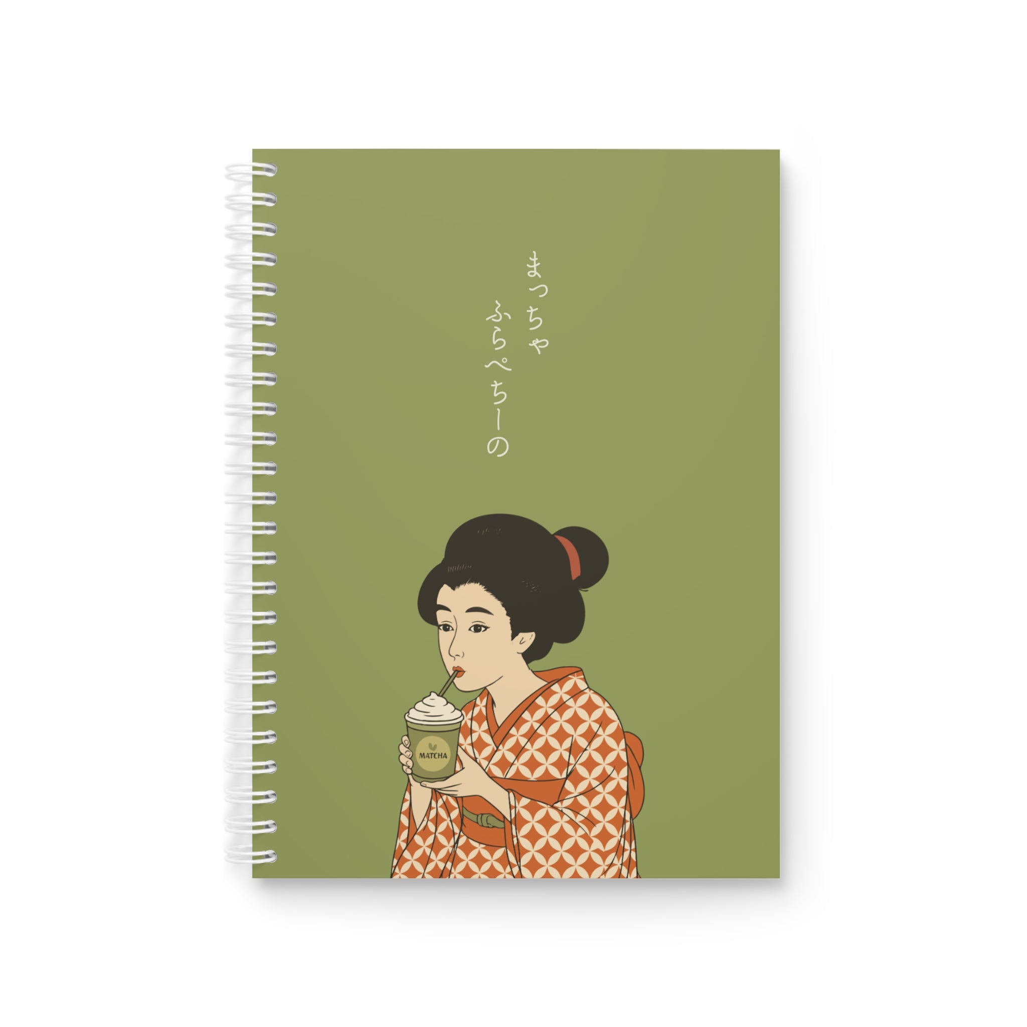 Elegant Japanese-Inspired Spiral Notebook, Art Journal, Sketchbook, Gift for Writers, Stationery, School Supplies
