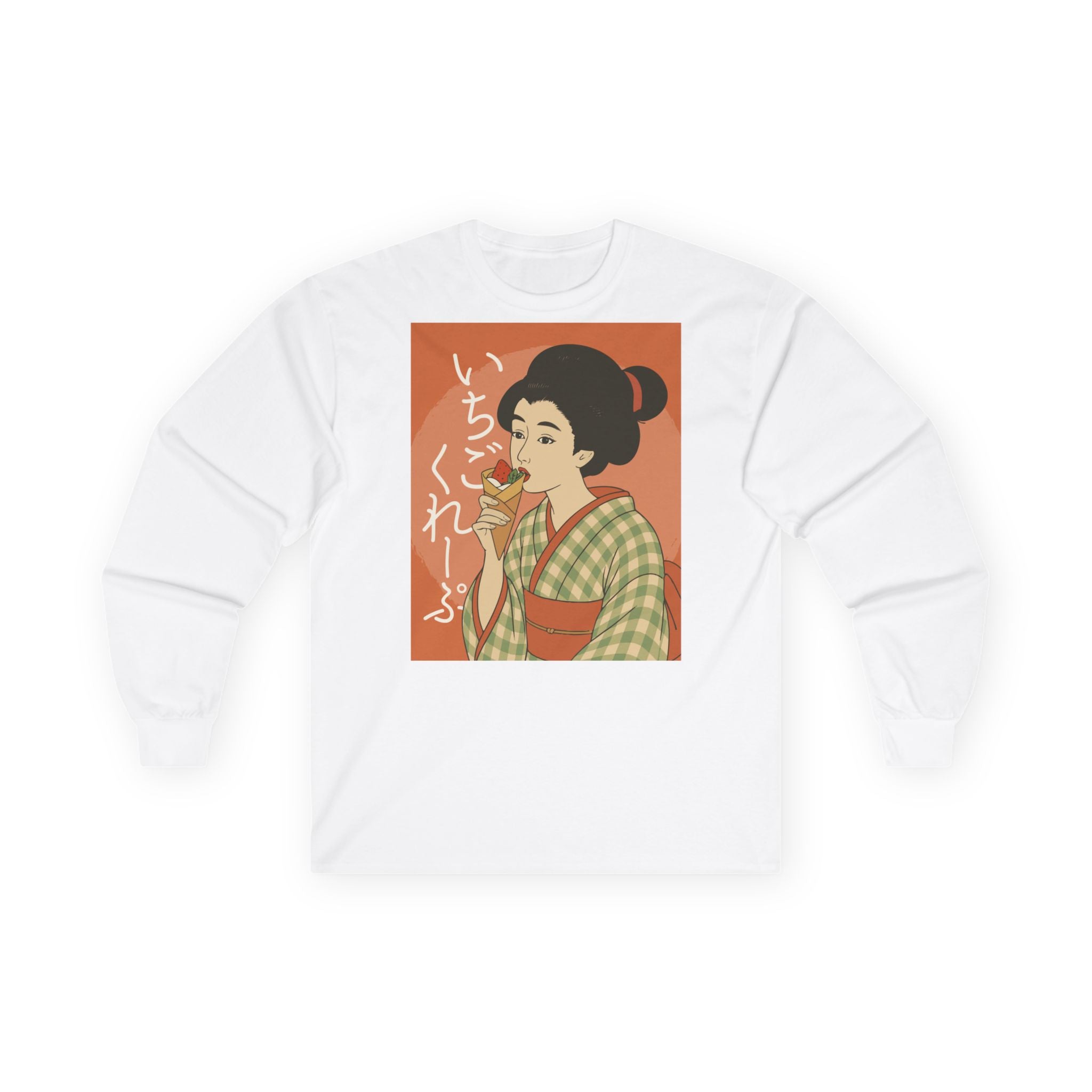 Charming Geisha Unisex Long Sleeve Tee | Strawberry Crepe