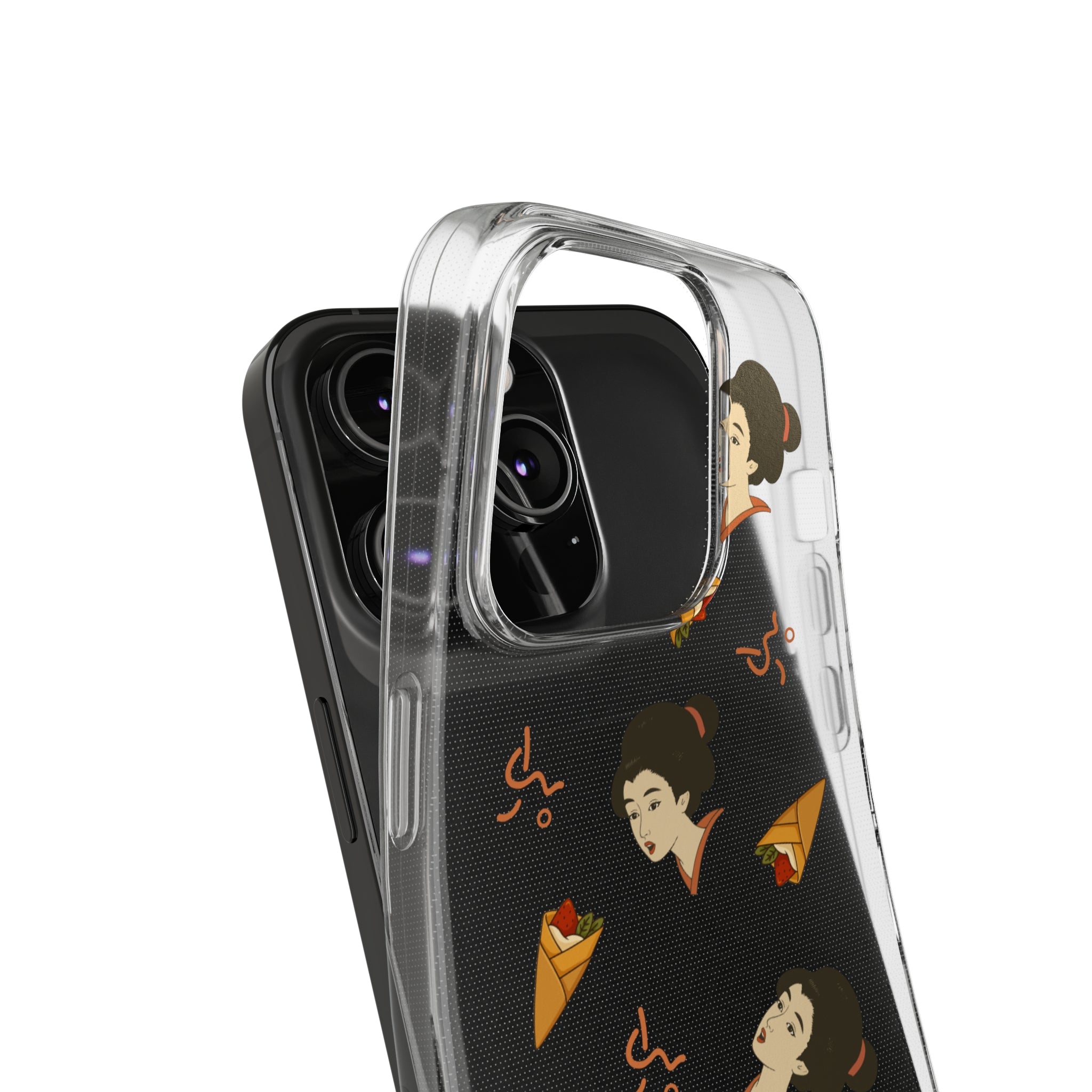 Charming Geisha Clear Silicone iPhone Case | Pancake