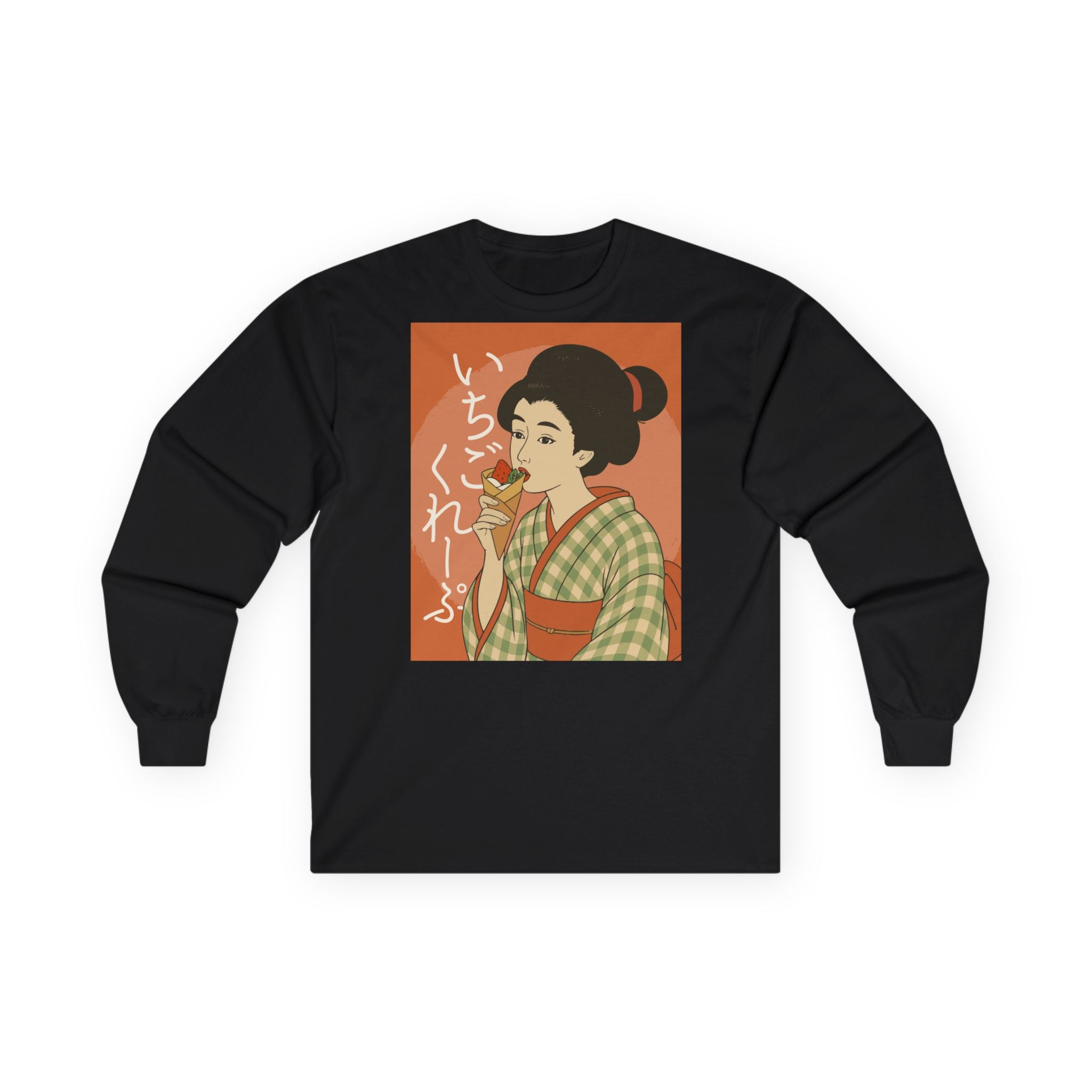 Charming Geisha Unisex Long Sleeve Tee | Strawberry Crepe