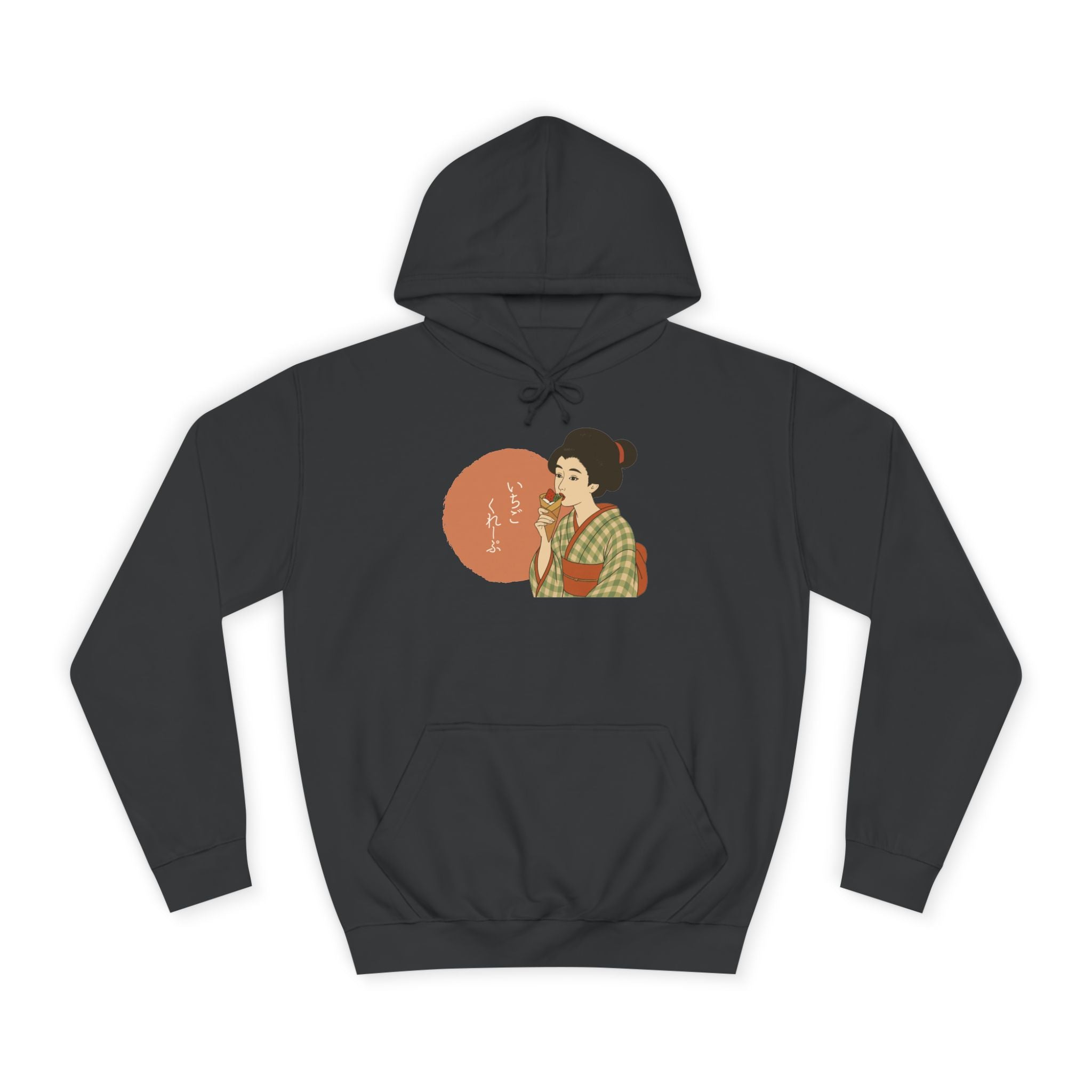 Charming Geisha Unisex Cozy Hoodie | Strawberry Crepe