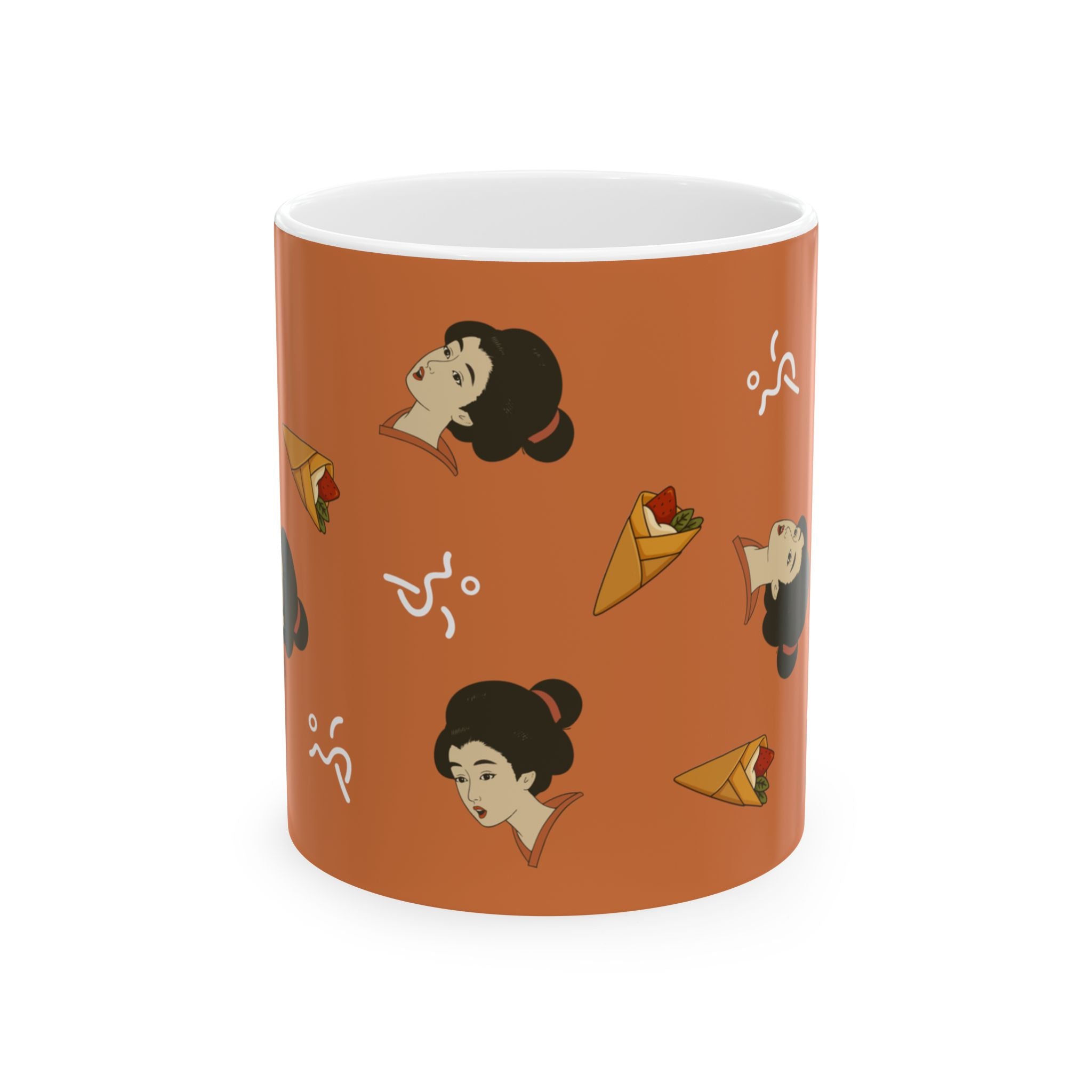 Charming Geisha Ceramic Mug | Strawberry Crepe