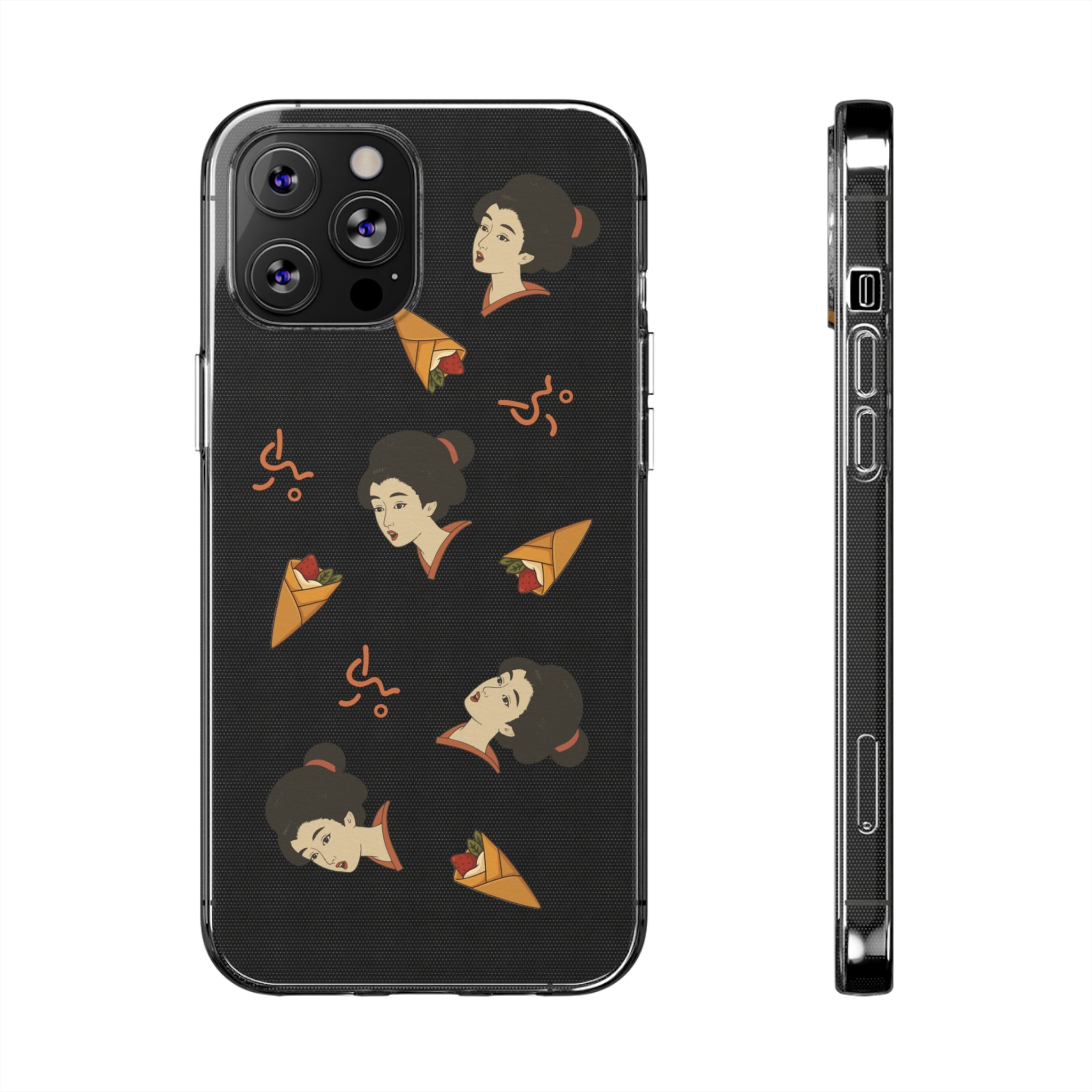Charming Geisha Clear Silicone iPhone Case | Pancake