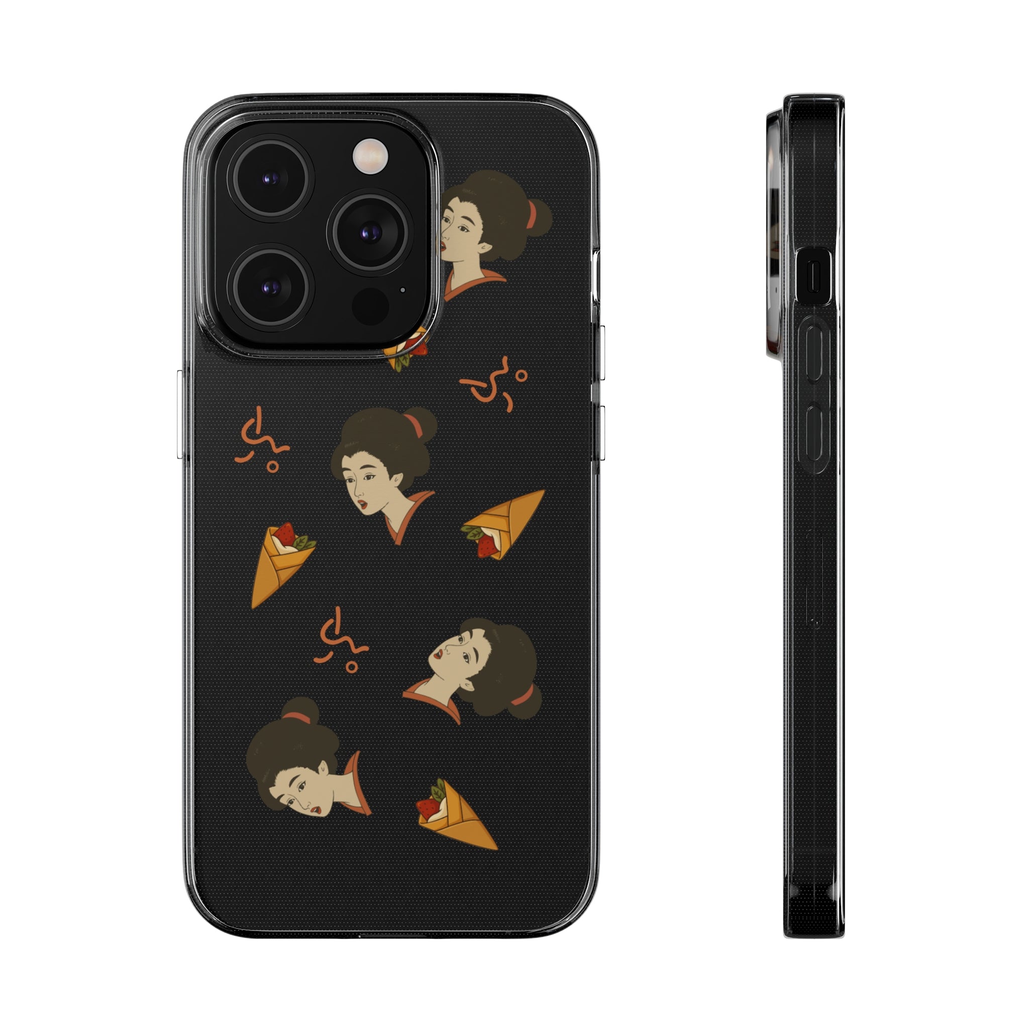 Charming Geisha Clear Silicone iPhone Case | Pancake