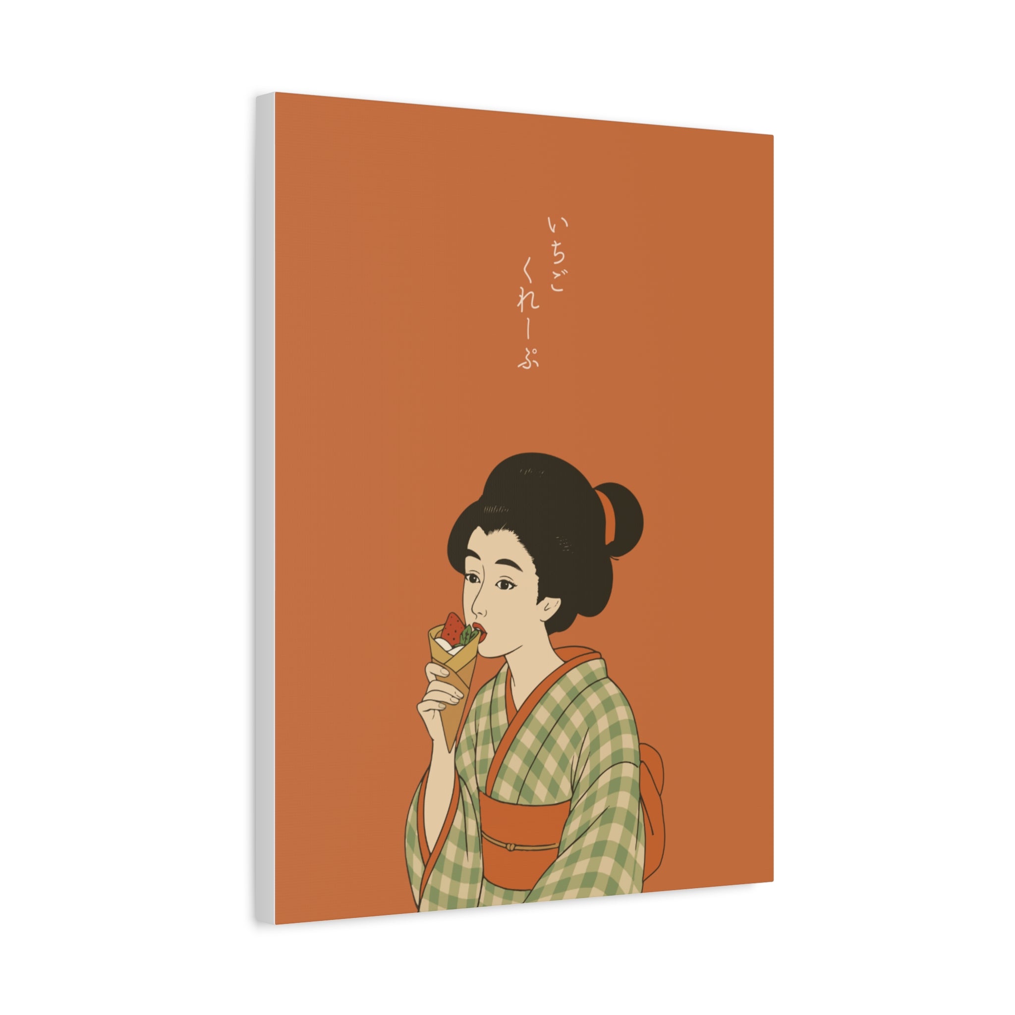 Charming Geisha Canvas Art | Strawberry Crepe