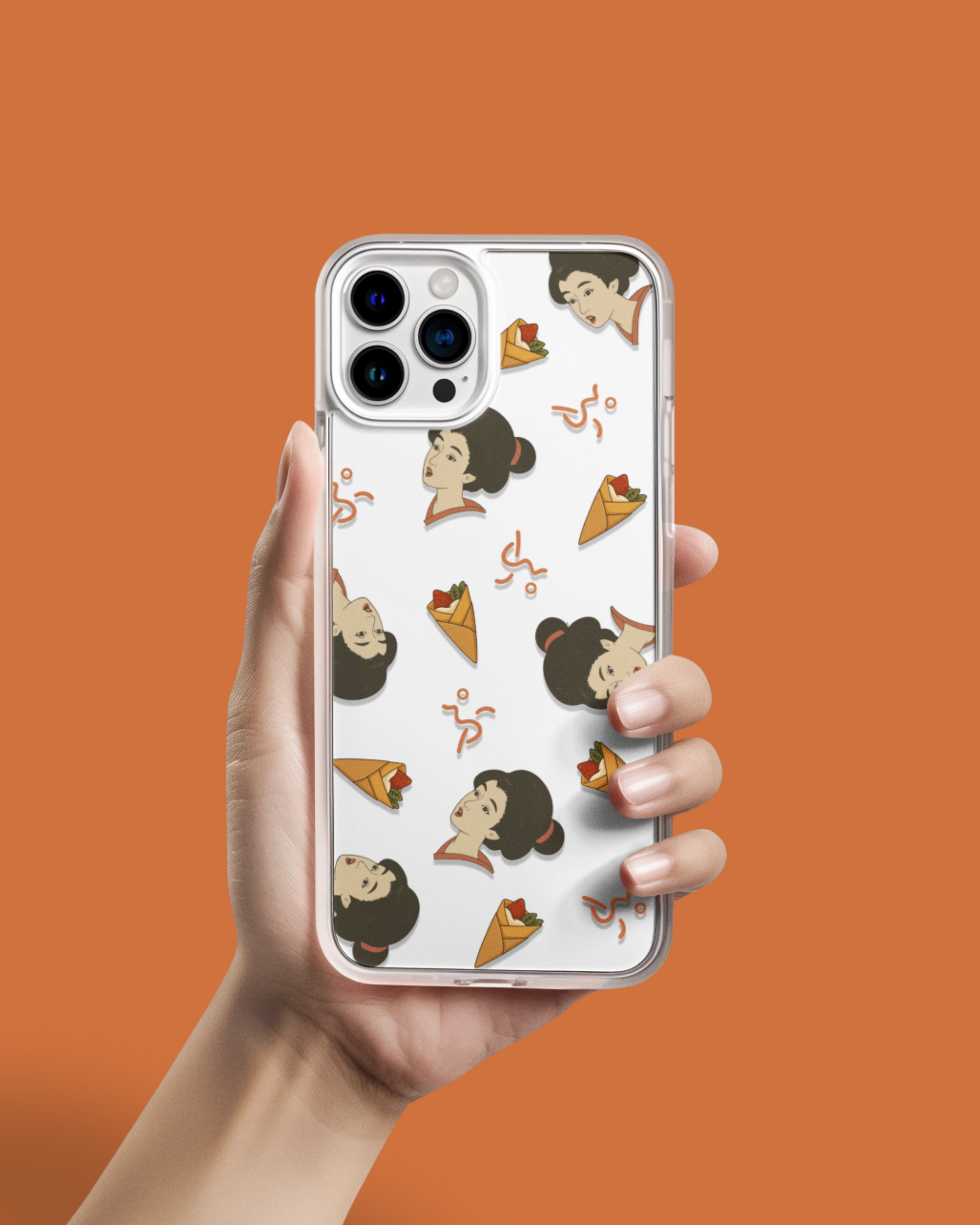 Charming Geisha Clear Silicone iPhone Case | Pancake