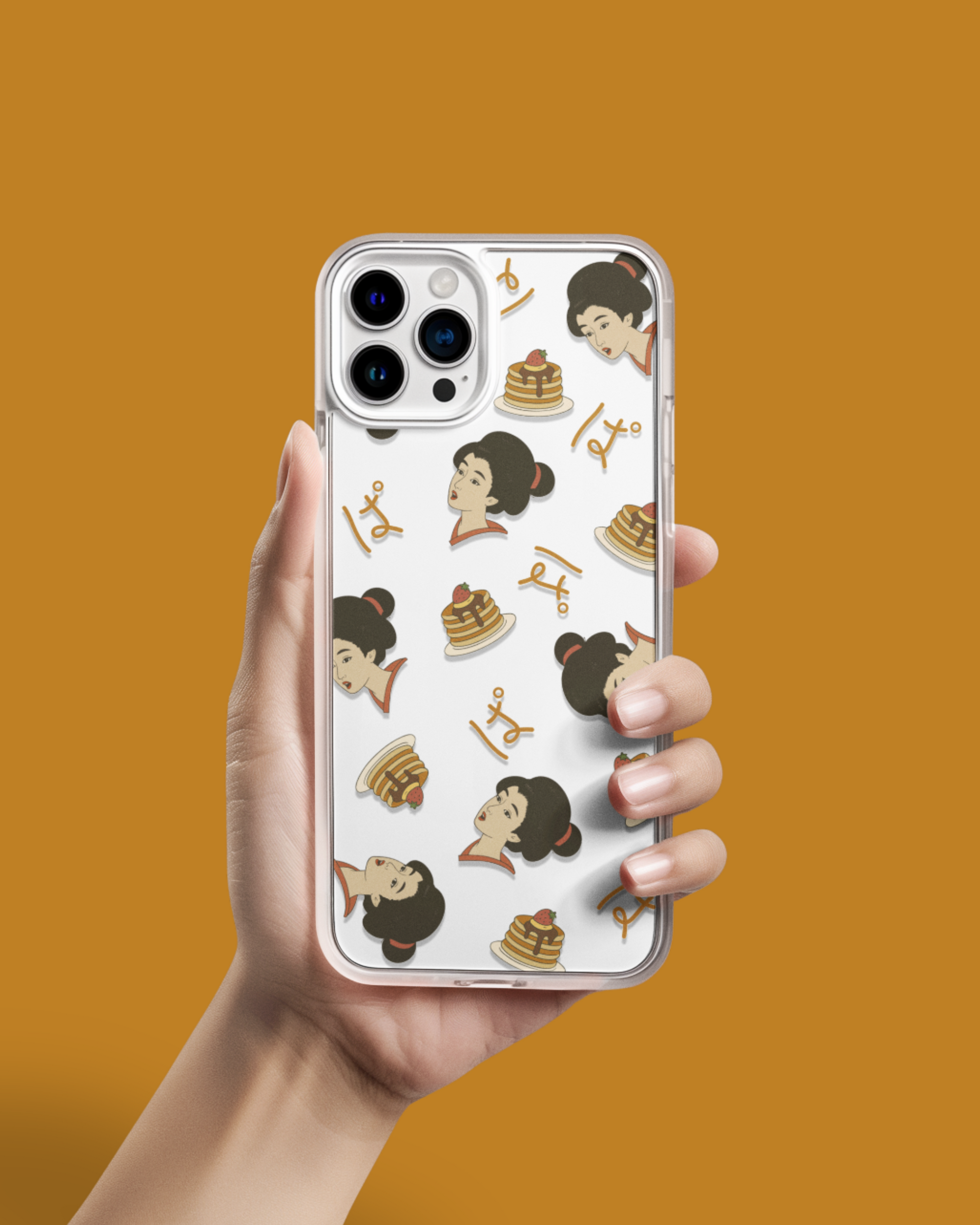Charming Geisha Clear Silicone iPhone Case | Pancake