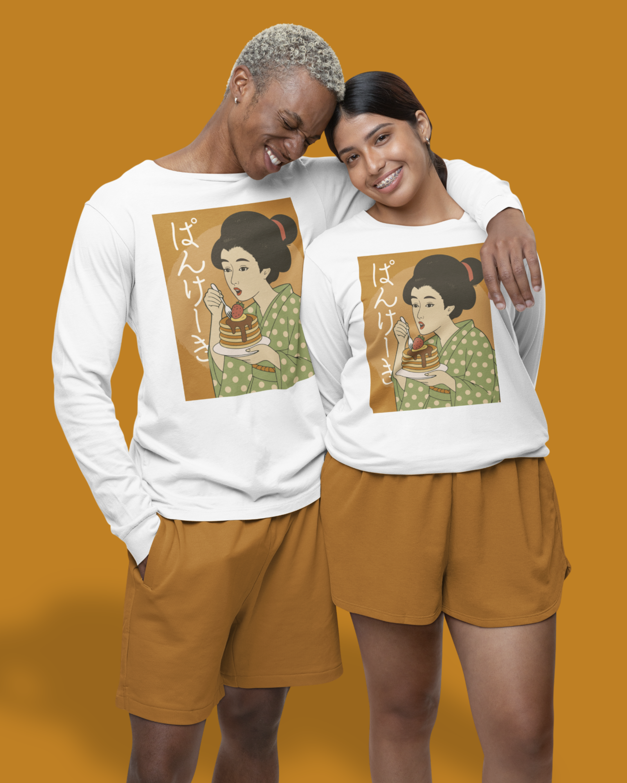 Charming Geisha Unisex Long Sleeve Tee | Pancake