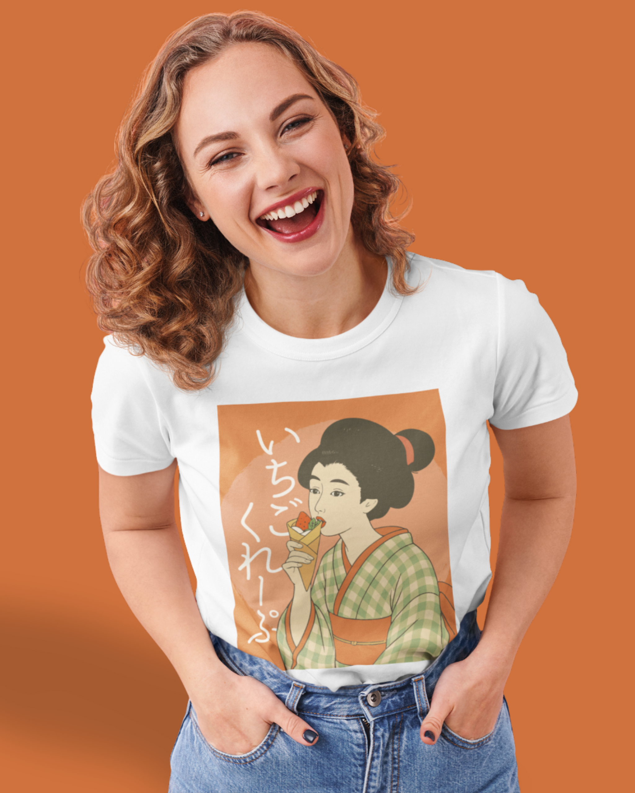 Charming Geisha Unisex Tee | Strawberry Crepe