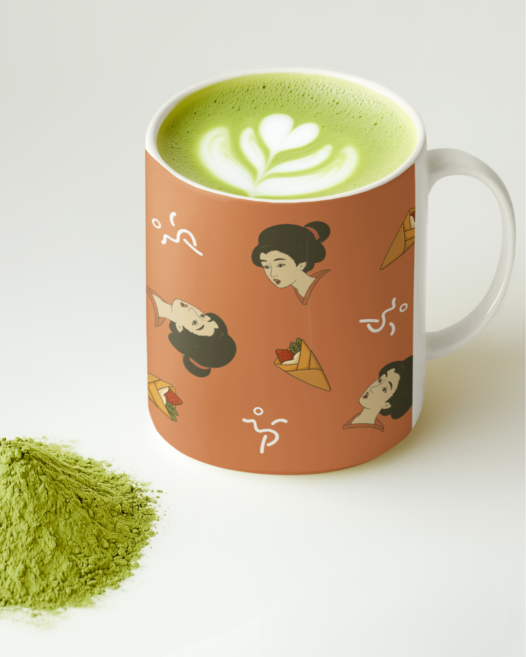 Charming Geisha Ceramic Mug | Strawberry Crepe