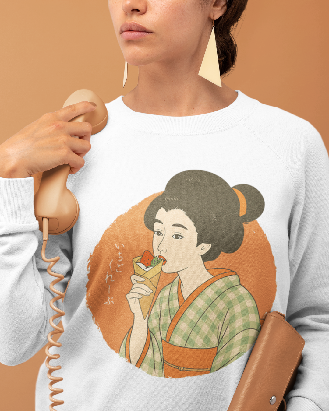 Charming Geisha Sweatshirt | Strawberry Crepe