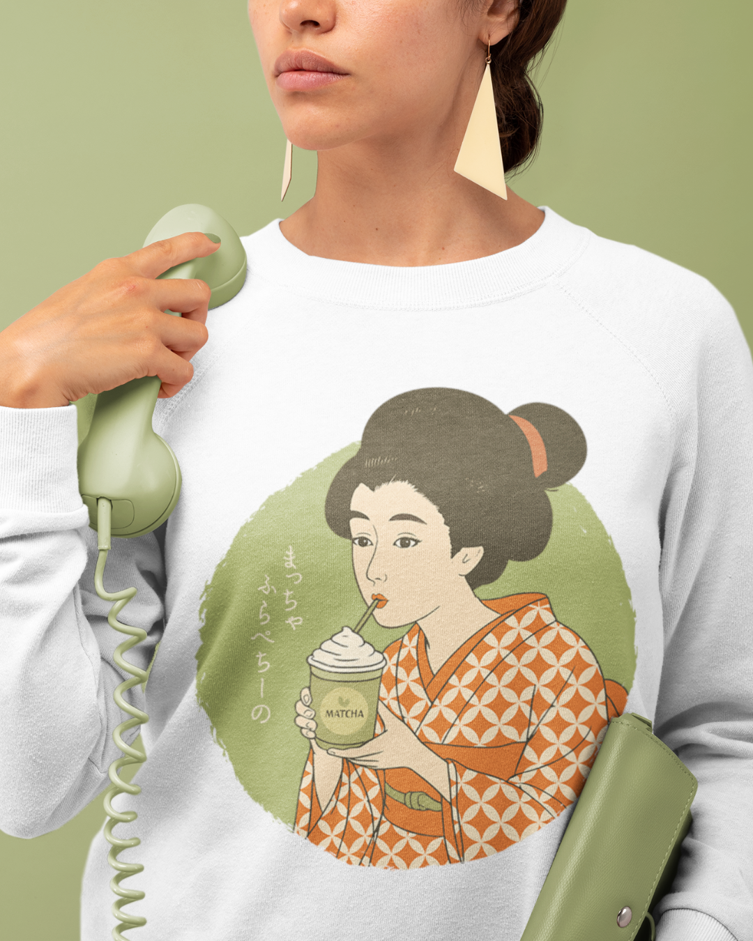 Charming Geisha Sweatshirt | Matcha Frappuccino